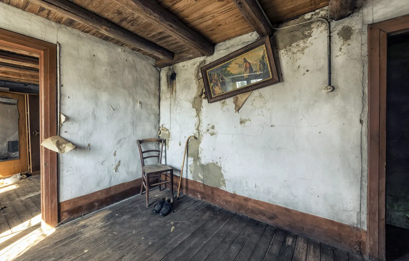 Photo wallpaper room, picture, chair