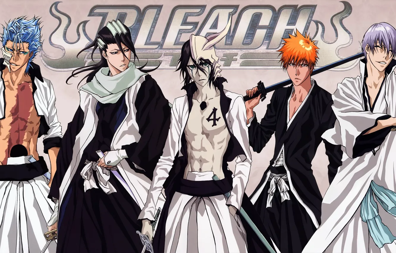 Photo wallpaper sword, game, Bleach, anime, katana, Ichigo, asian, Kurosaki Ichigo