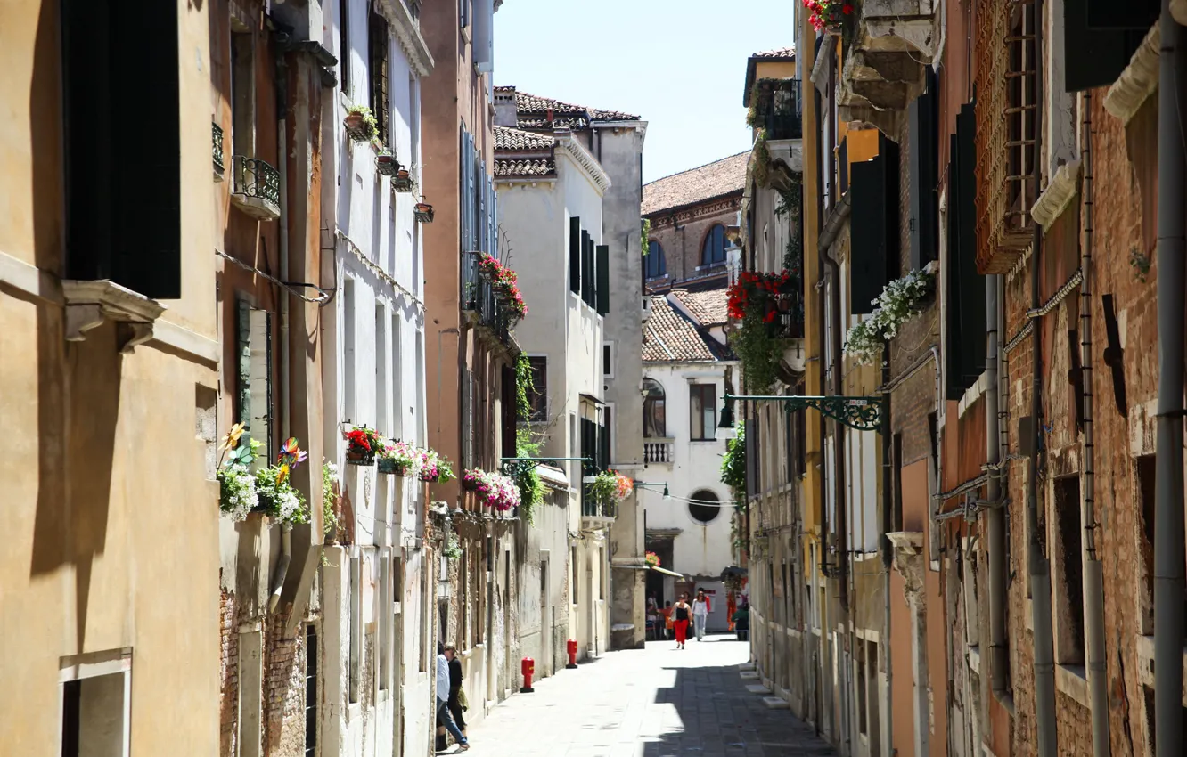 Photo wallpaper street, home, Italy, Venice