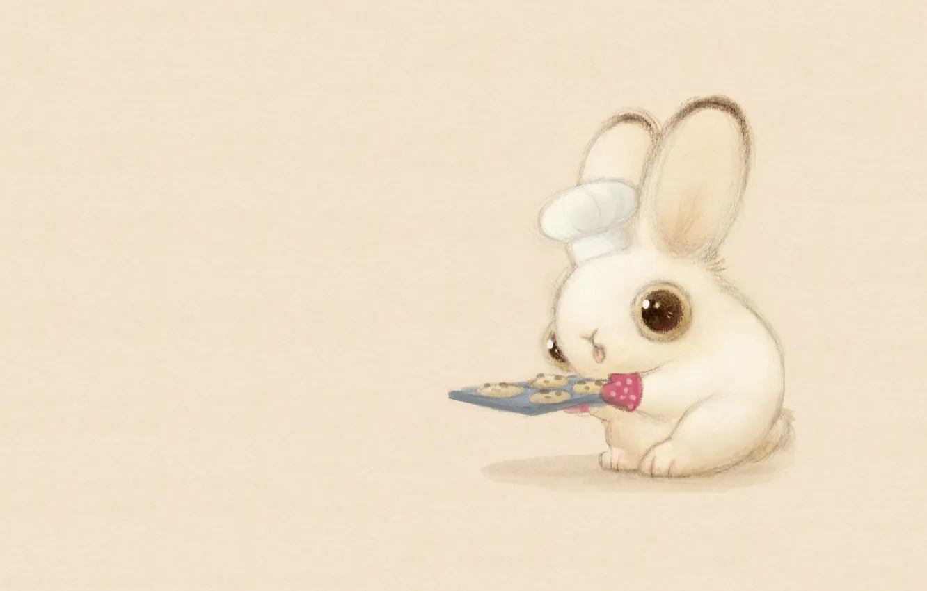 Photo wallpaper rabbit, art, cook, Bunny, pussy, cookies, children's, sydney hanson