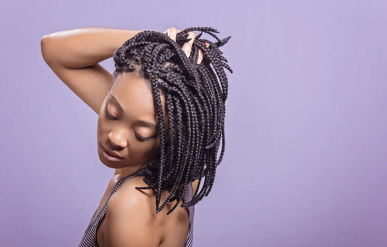 Photo wallpaper pose, dreadlocks, pose, closed eyes, dreadlocks, closed eyes, Model Posing, model posing