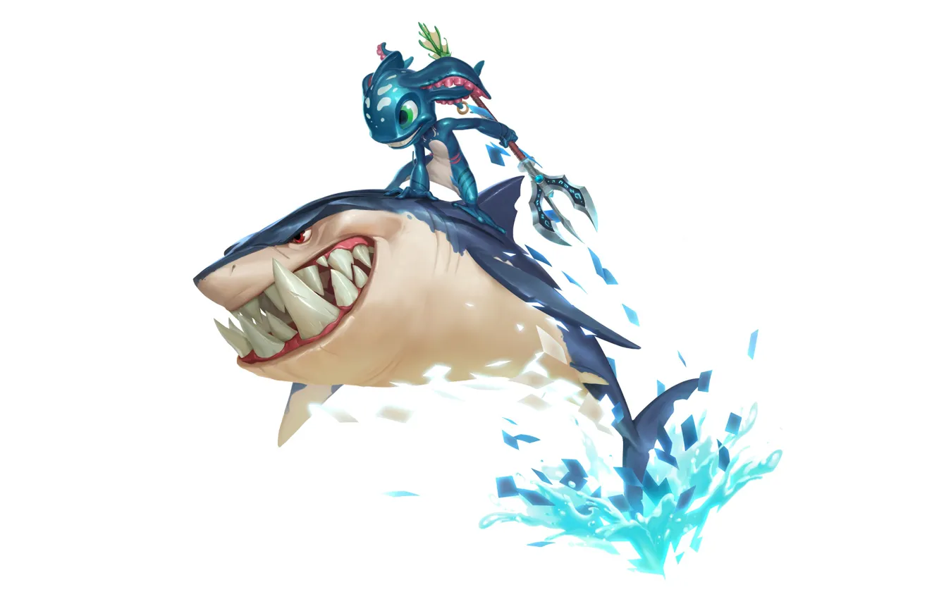 Photo wallpaper shark, Fizz, Legends of Runeterra