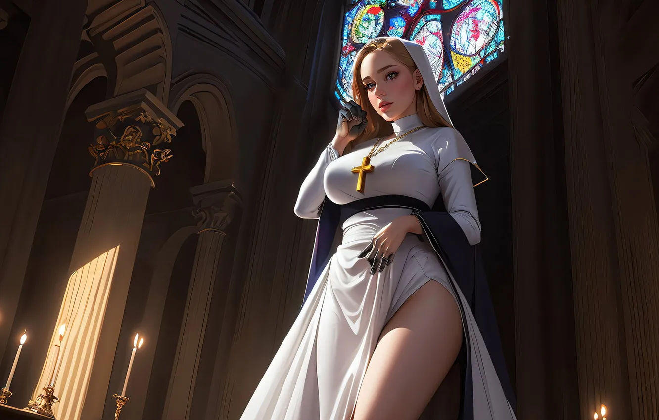 Photo wallpaper girl, style, comic