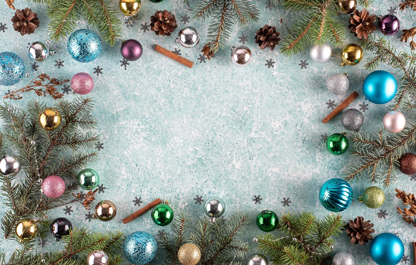 Photo wallpaper decoration, balls, Christmas, New year, new year, Christmas, balls, wood