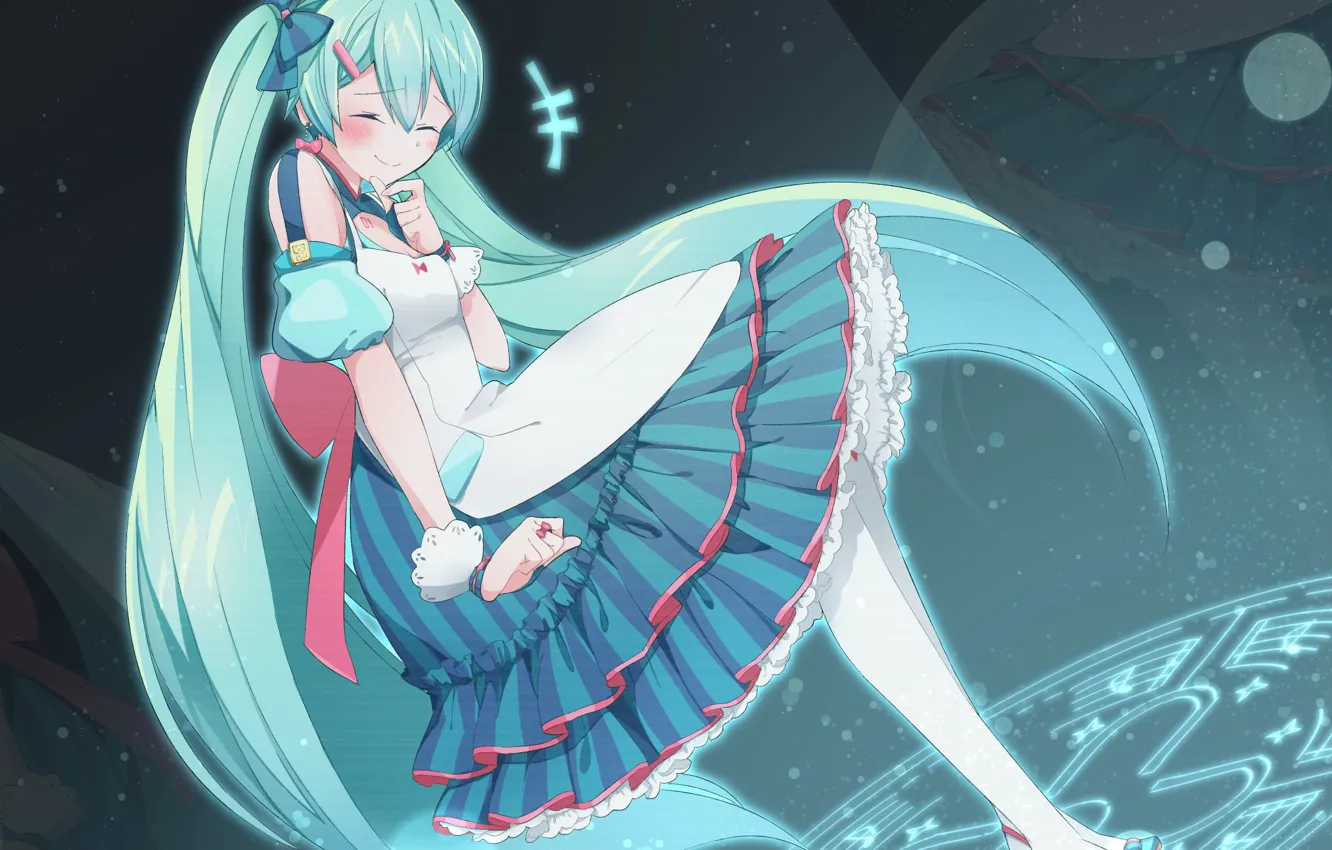 Photo wallpaper girl, anime, art, vocaloid, hatsune miku