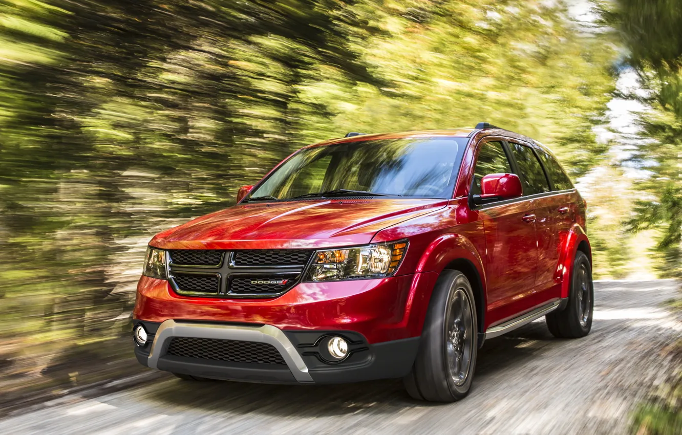 Photo wallpaper movement, track, Dodge, Journey, Crossroad