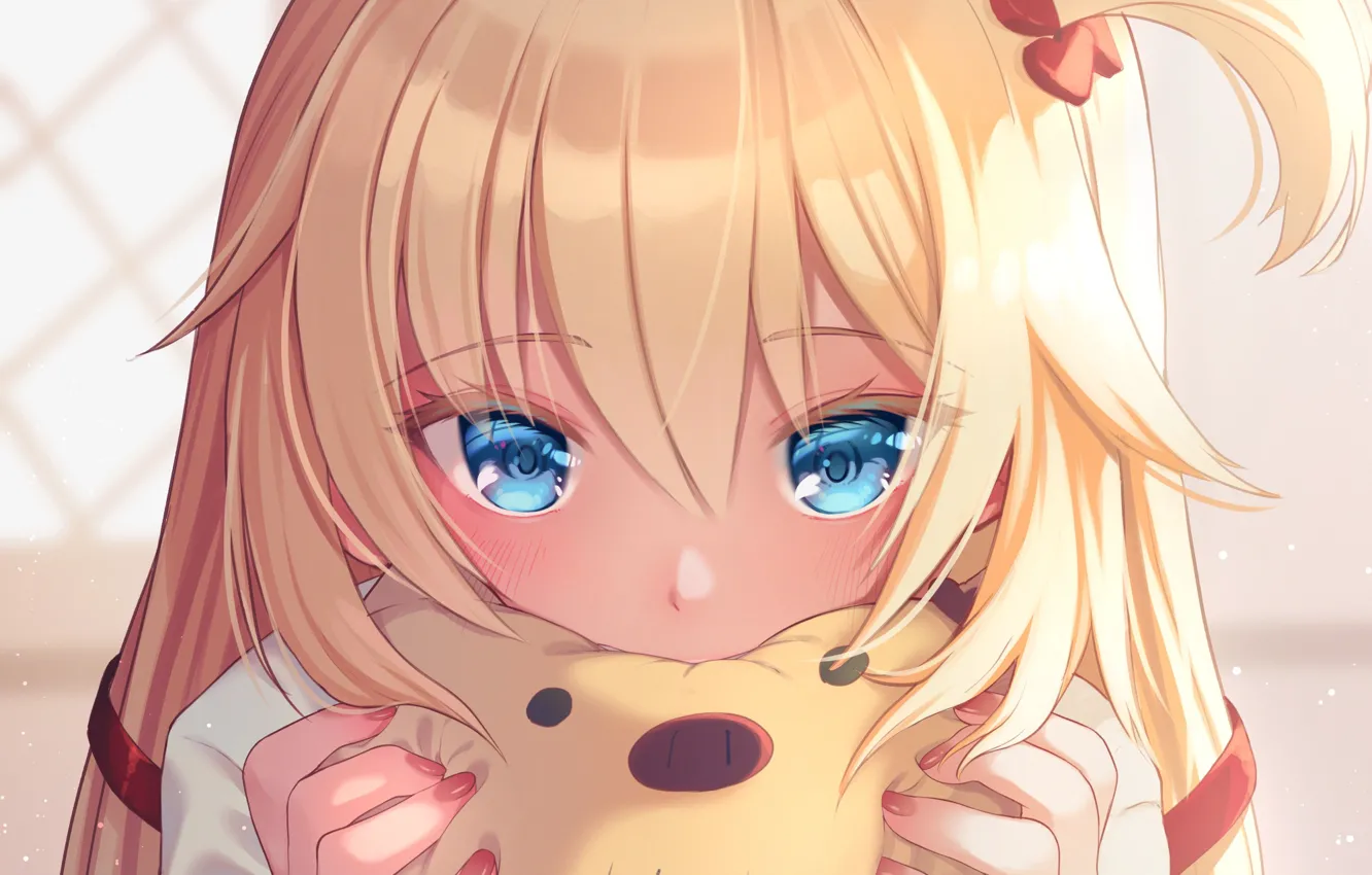 Photo wallpaper girl, toy, Virtual youtuber, Holo no Graffiti, Haato Akai, HoloLive
