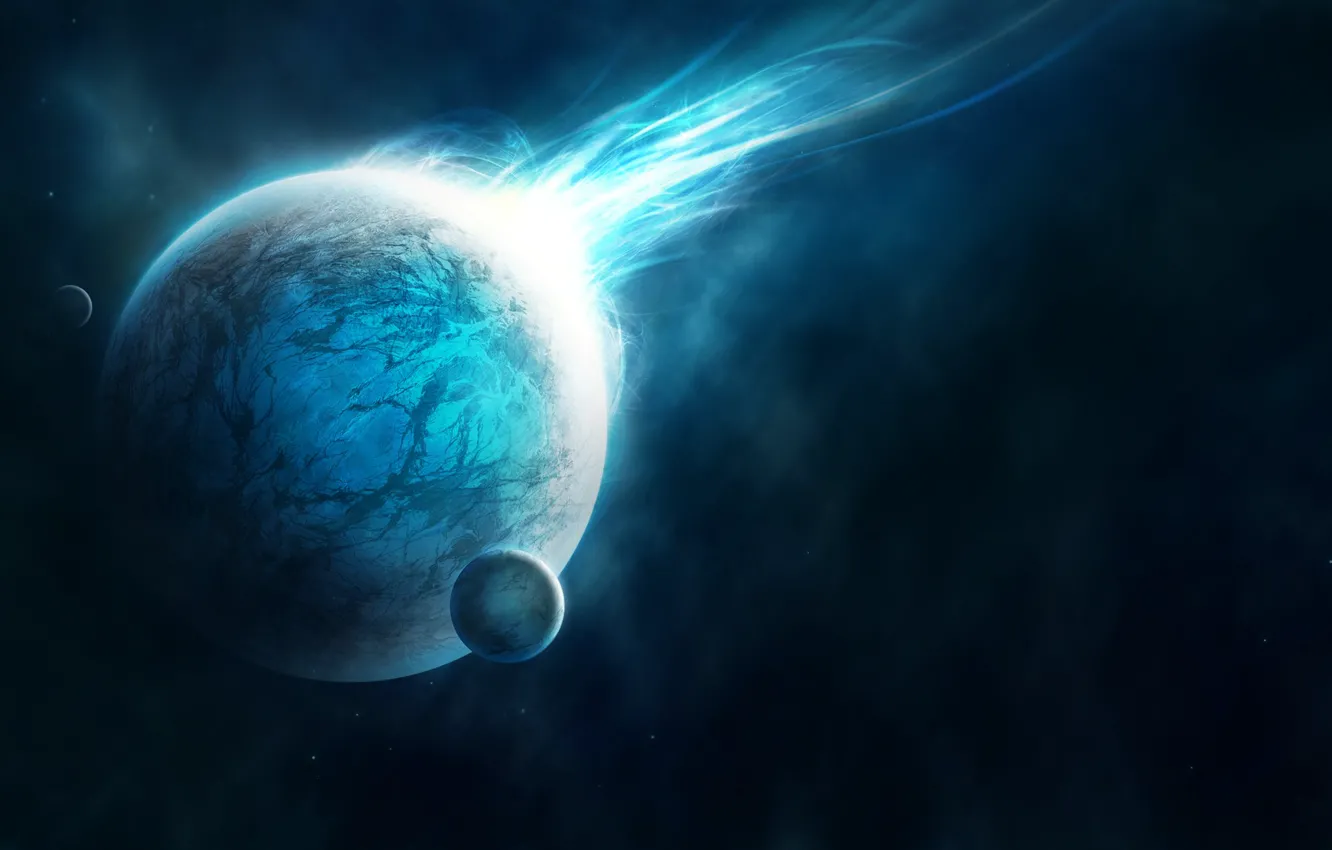 Photo wallpaper space, planet, ice, Lost Planet 3