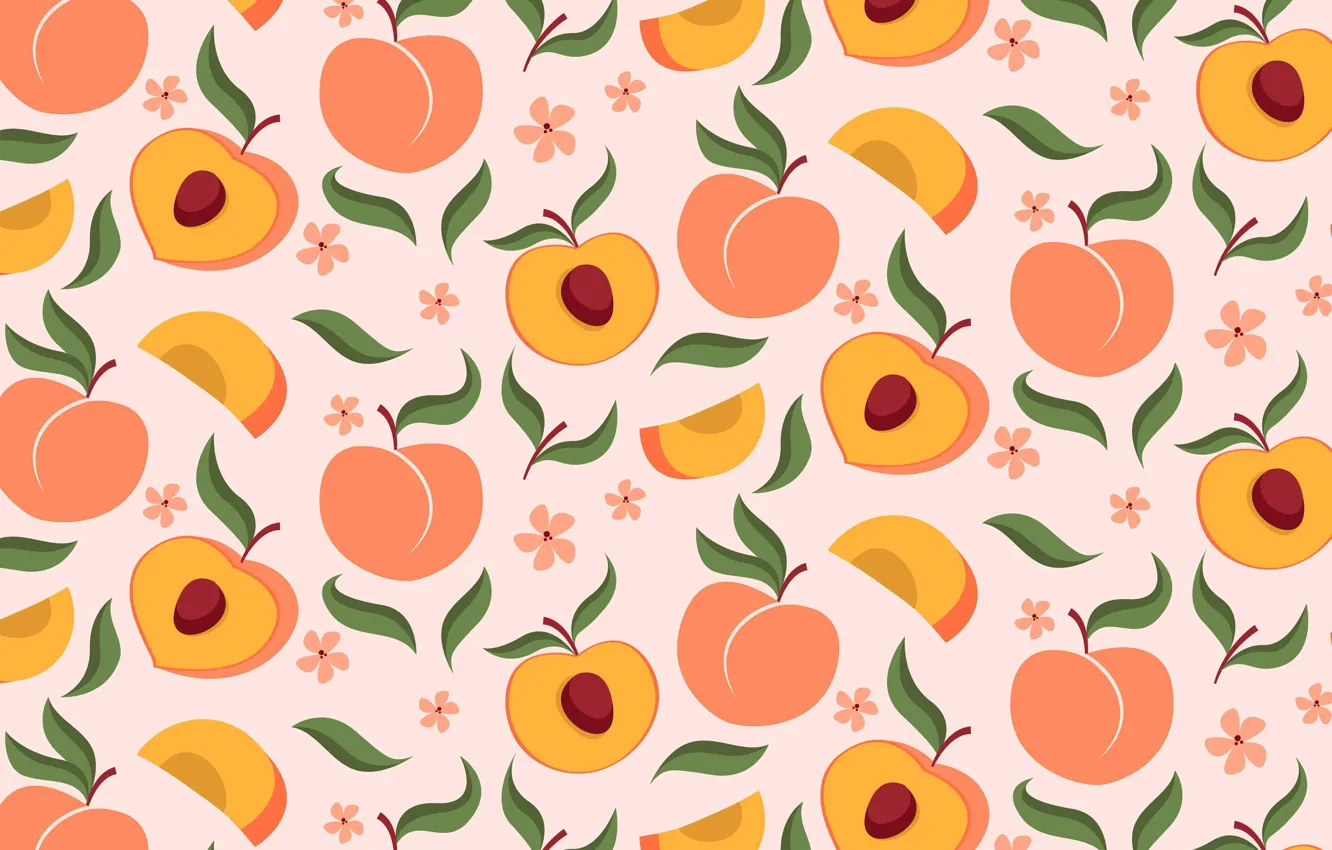 Photo wallpaper texture, peaches, a lot
