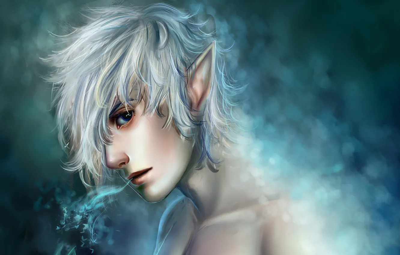 Photo wallpaper cold, elf, sparks, guy, ears, blonde, elf