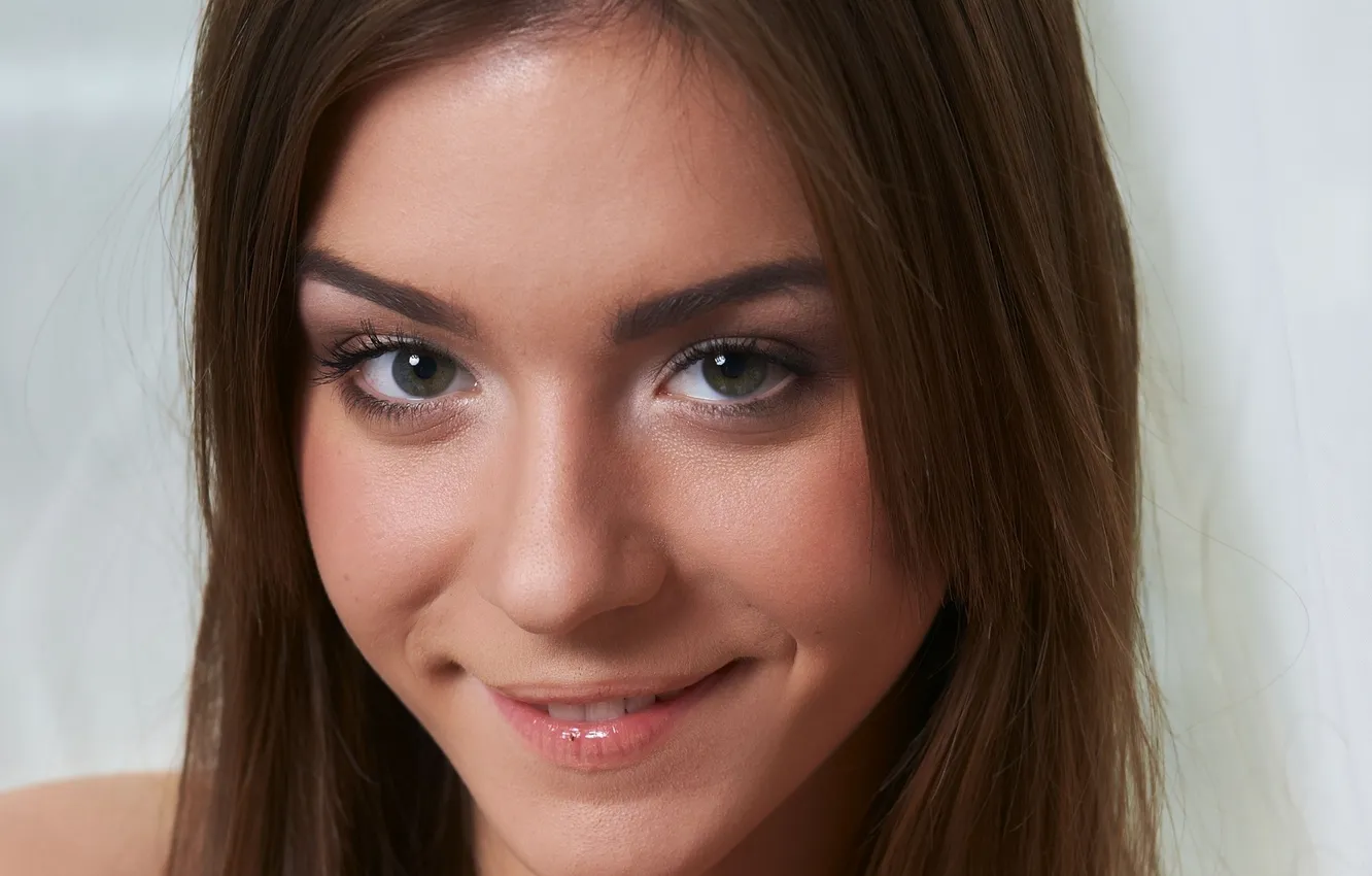 Photo wallpaper smile, model, face, look