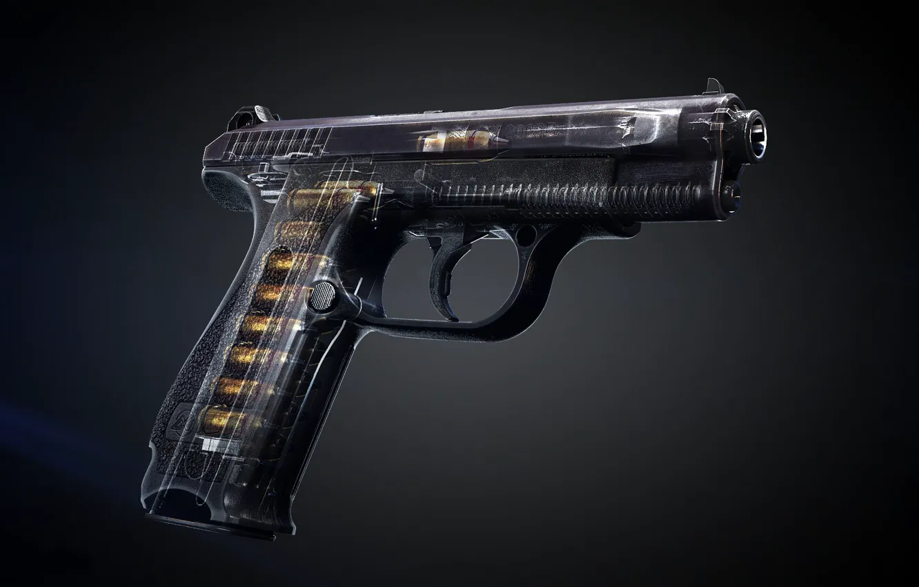 Photo wallpaper GSH-18, self-loading pistol, Vasiliy Gryazev and Arkadiy Shipunov