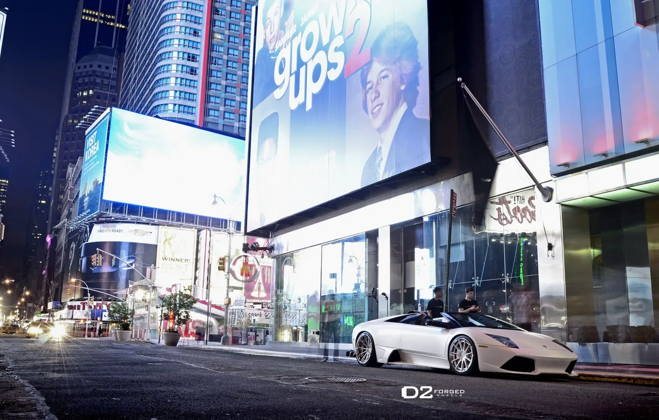 Photo wallpaper Roadster, Lamborghini, City, LP640, Muricelago