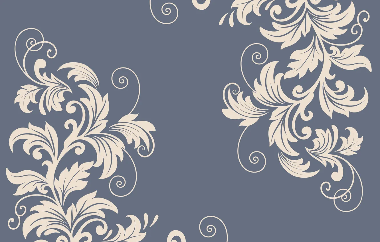 Photo wallpaper flowers, pattern, vector, texture, decor