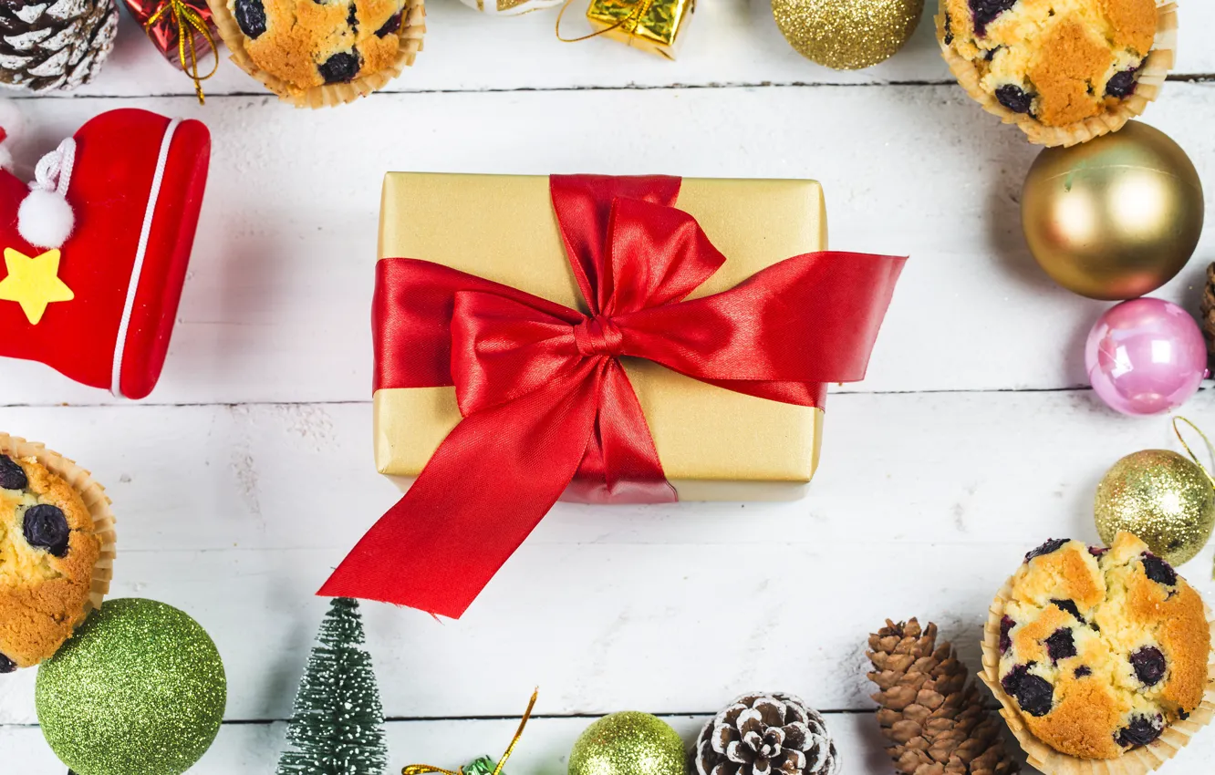 Photo wallpaper decoration, gift, new year, Christmas, Christmas, wood, New Year, Xmas