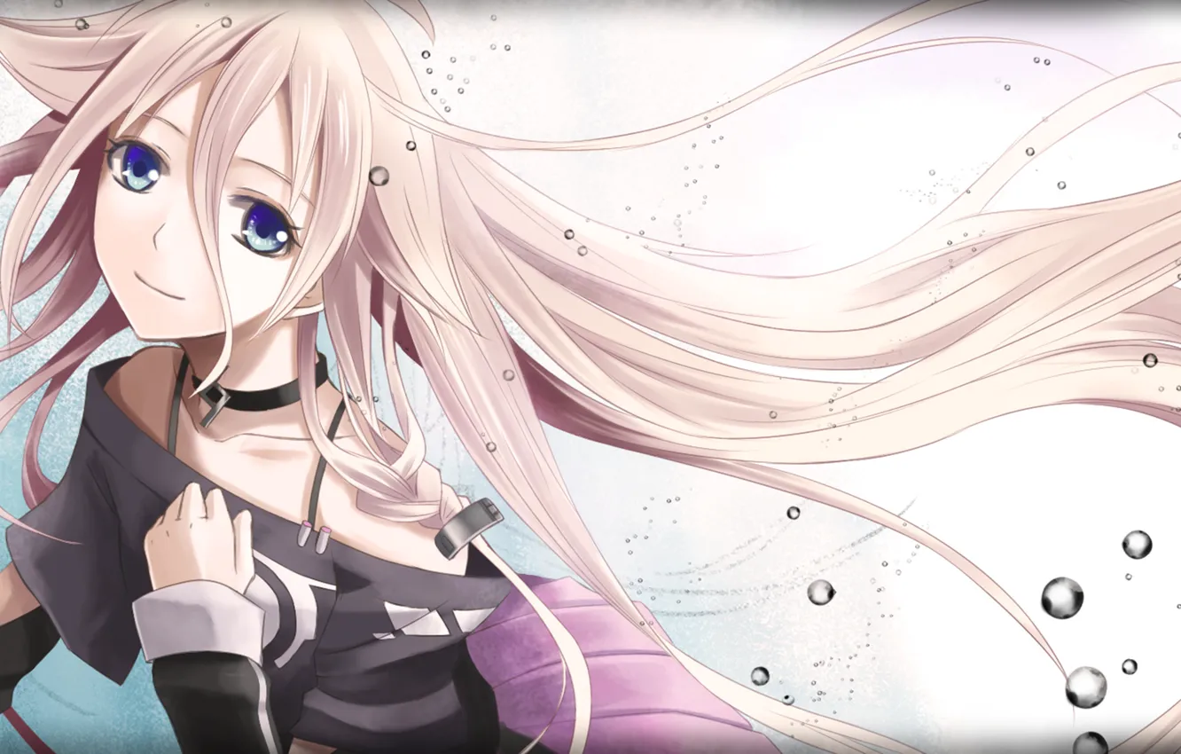 Photo wallpaper girl, drops, art, Vocaloid IA