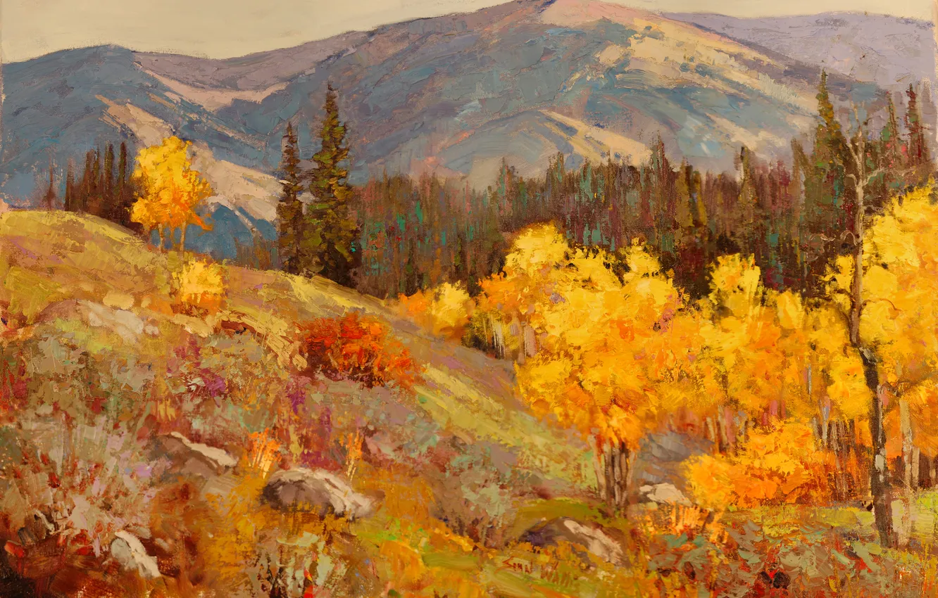 Photo wallpaper art, Sean Wallis, Across The Canyon