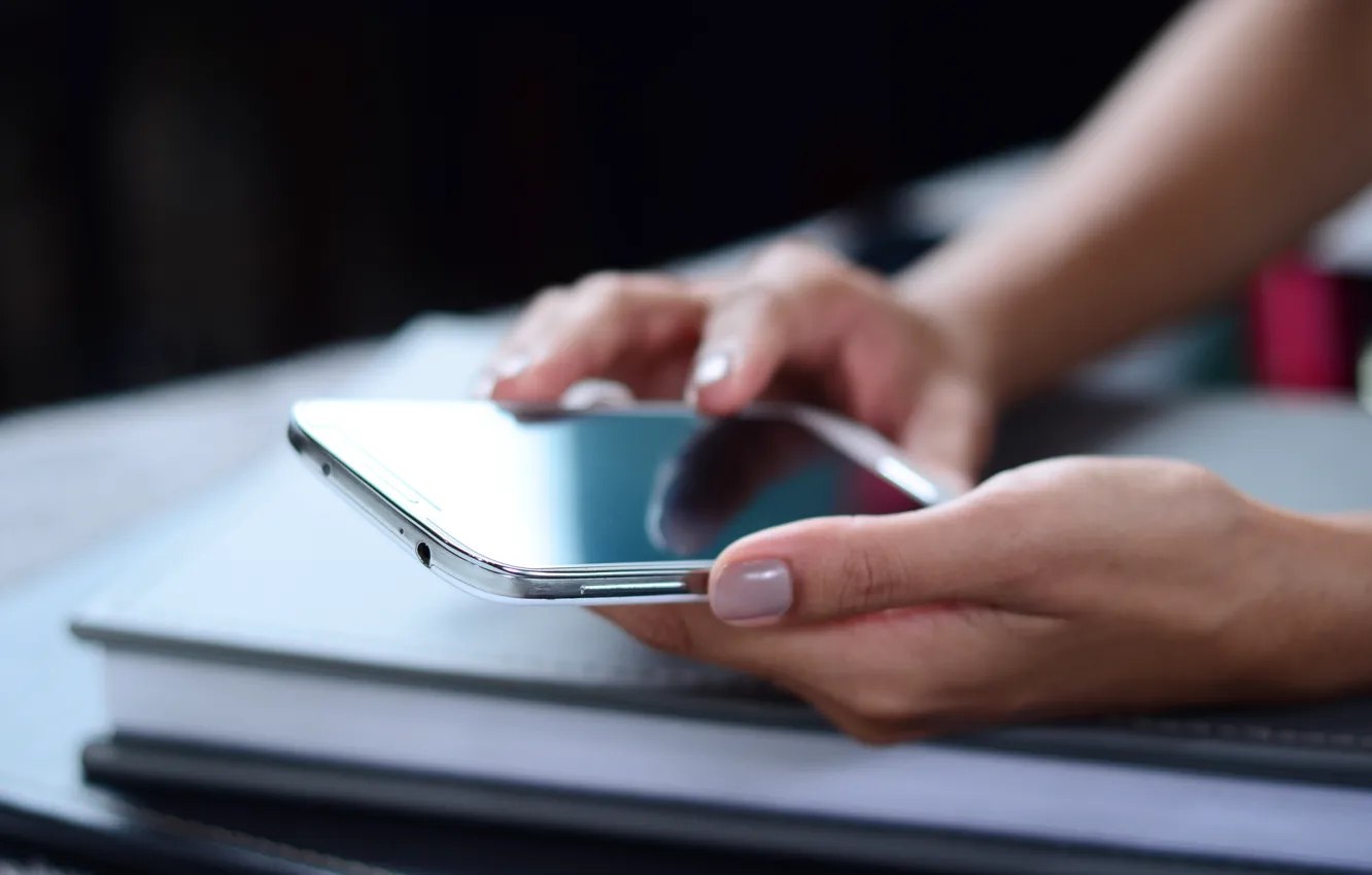 Photo wallpaper iPhone, technology, hands, gadget, iPhone