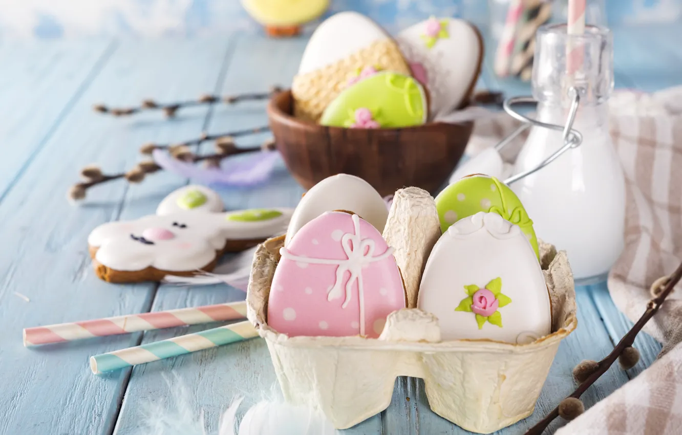 Photo wallpaper holiday, Easter, Easter, composition, Eggs, Myfoodie