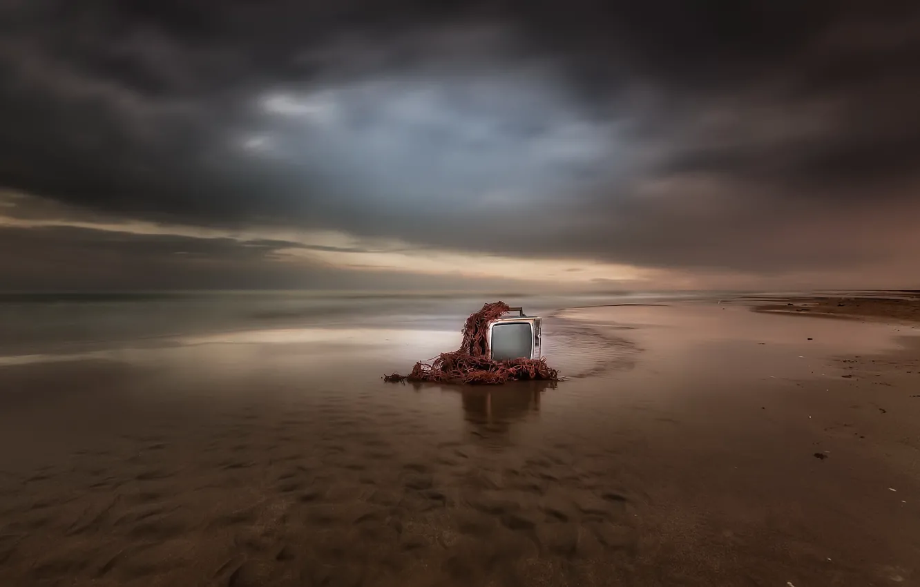 Photo wallpaper sea, shore, TV