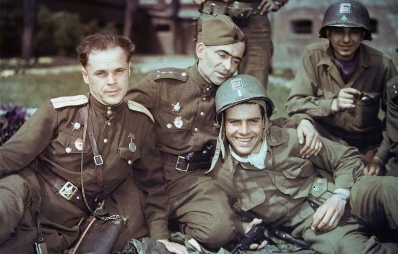 Photo wallpaper Soldiers, USSR, Form, USA., Awards, Men