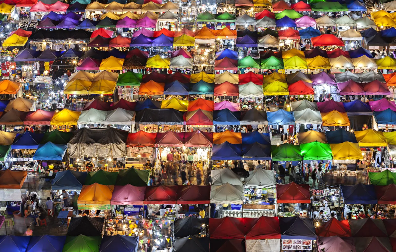 Photo wallpaper market, tents, market, tents, Prasad Ambati