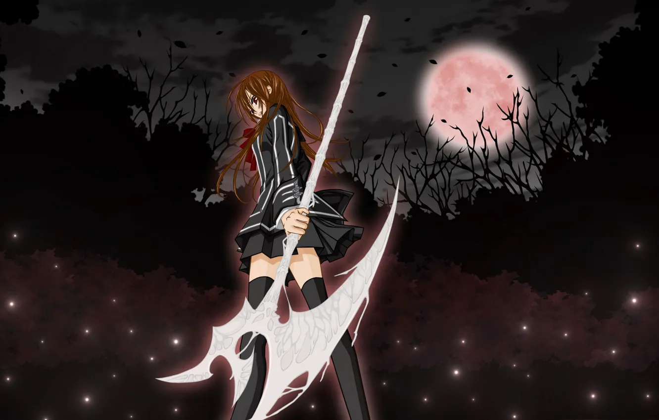 Photo wallpaper girl, the moon, anime, Vampire Knight, knight-vampire, yuki, Yuki