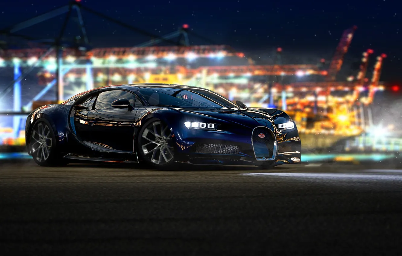 Photo wallpaper rendering, Bugatti, Microsoft, game, Forza Motorsport, Chiron, Forza Motorsport 7