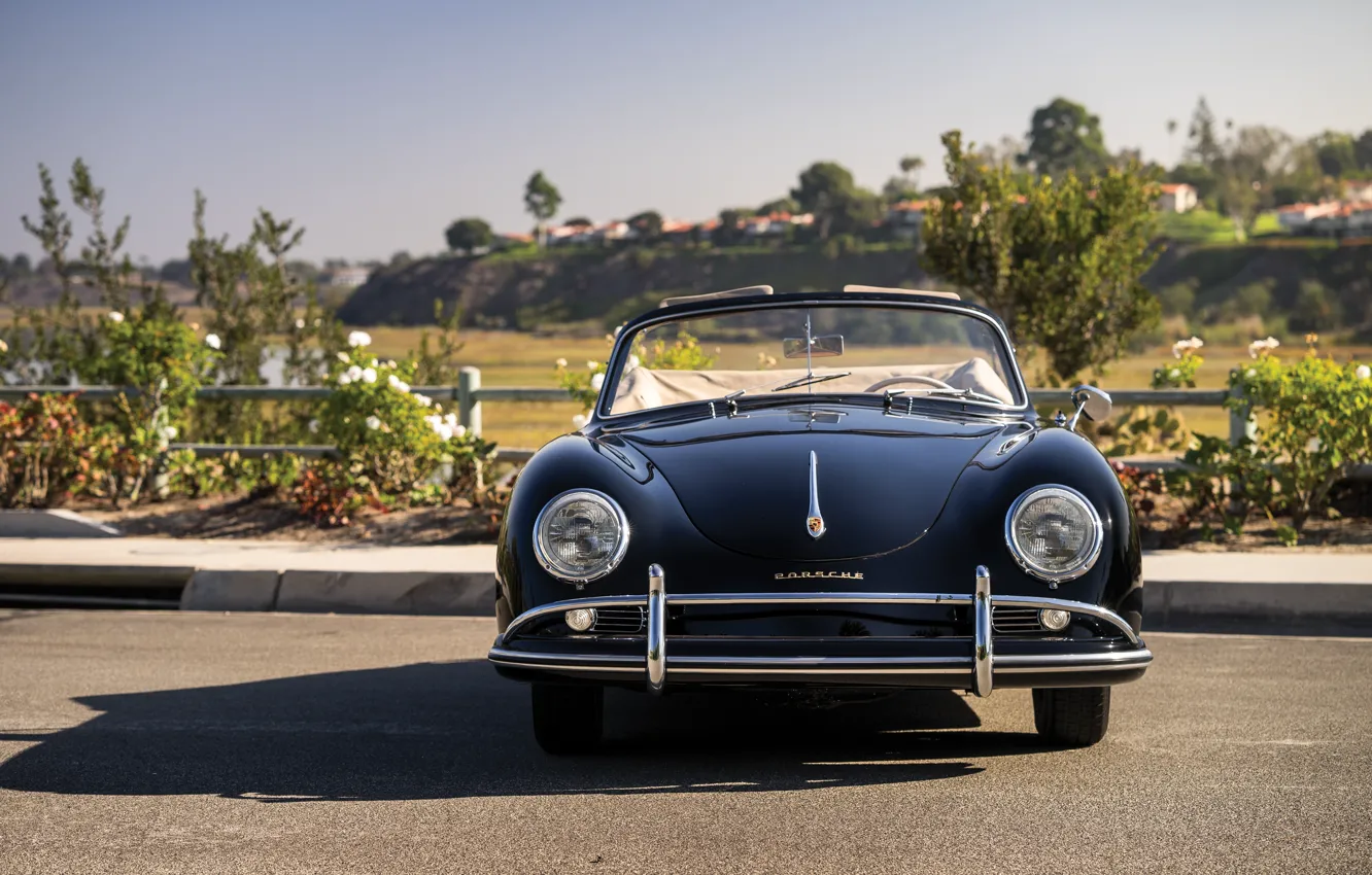 Photo wallpaper Porsche, front, 356, 1958, Porsche 356A 1600 Super Cabriolet