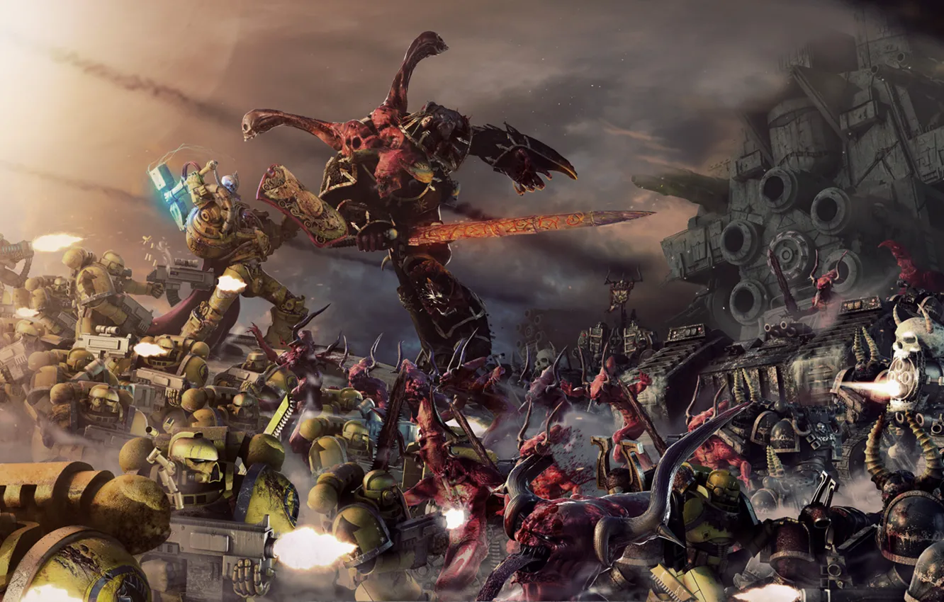 Photo wallpaper chaos, Waarhammer, Adeptus Astartes