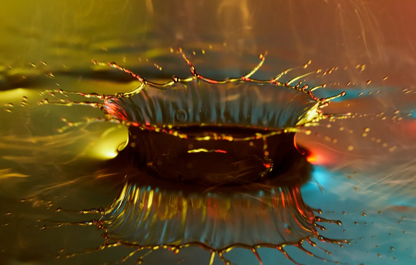 Photo wallpaper glare, splash, liquid, liquid, splash, martin brechtl