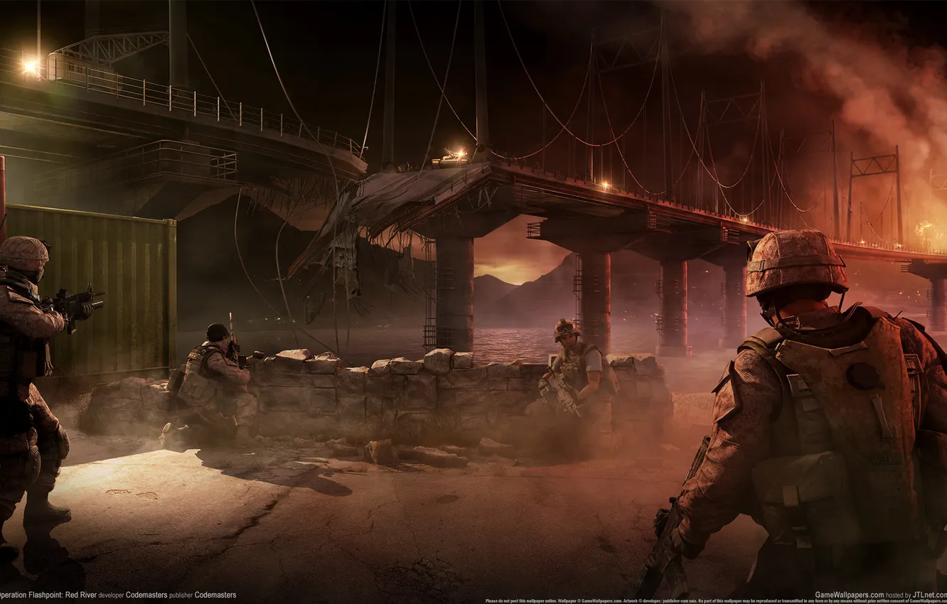 Photo wallpaper wallpaper, red, river, operation, flashpoint