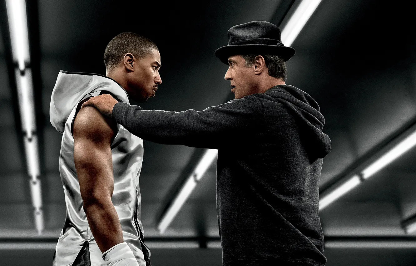 Photo wallpaper fighter, movie, men, year, ring, creed, boxing, Boxer