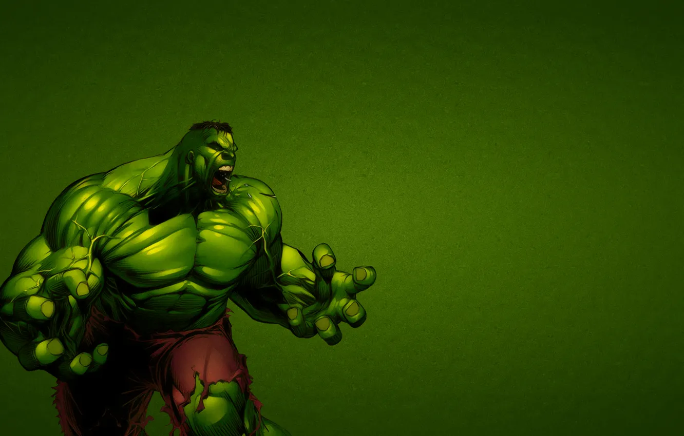Photo wallpaper green, fiction, rage, Hulk, marvel, hulk