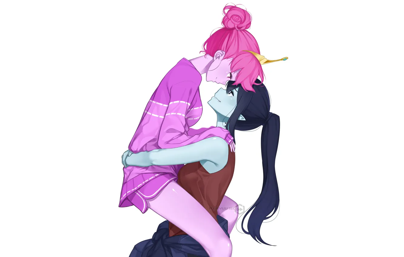 Photo wallpaper Adventure Time, Marceline, Princess Bubblegum, keiryuu seo