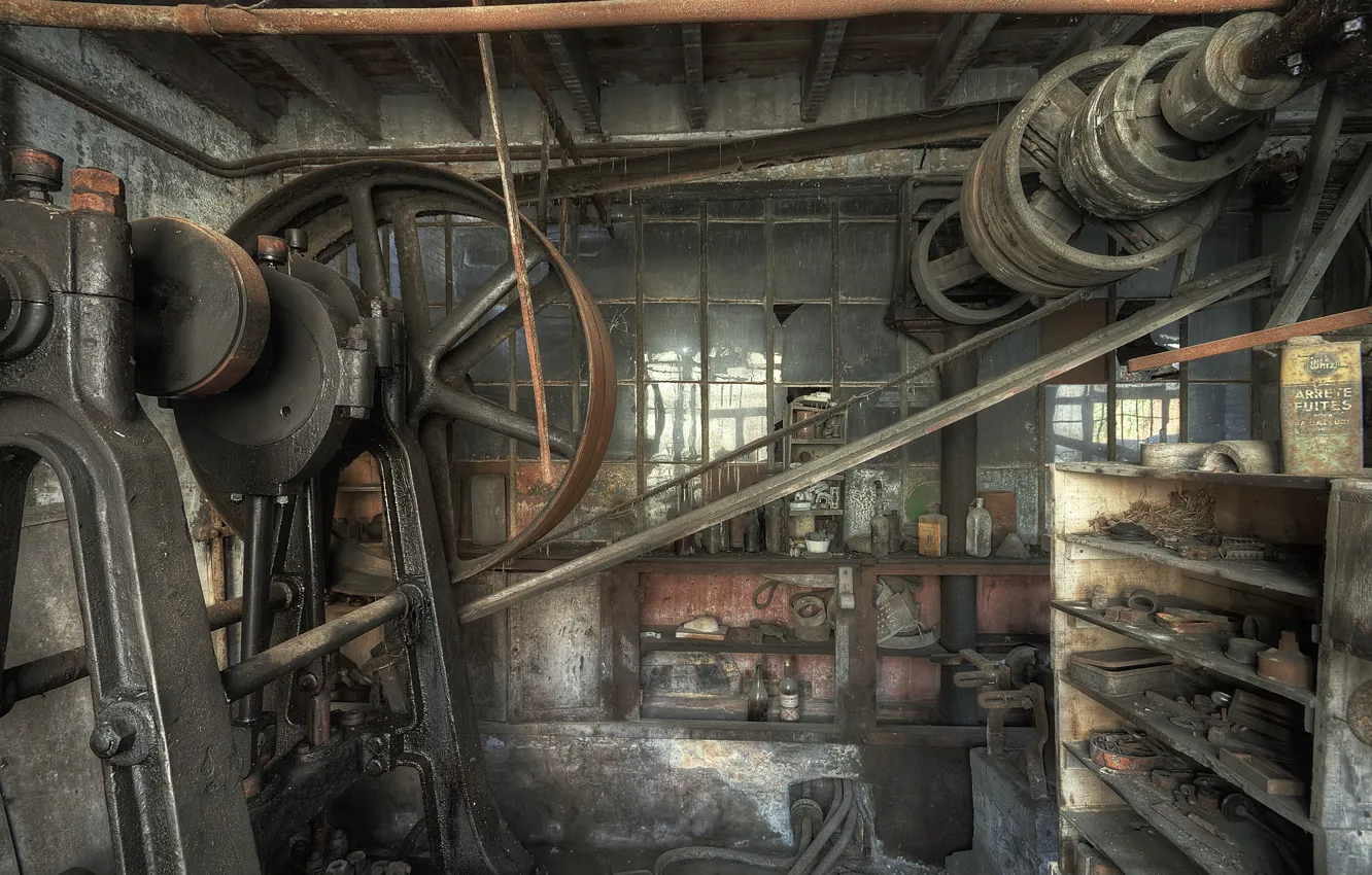 Photo wallpaper background, room, workshop