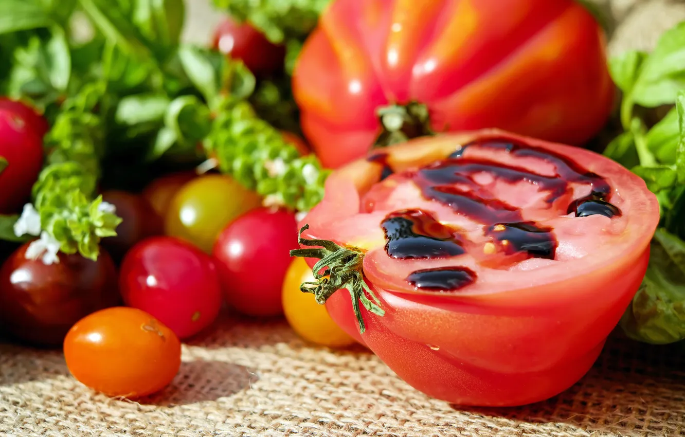 Photo wallpaper food, vegetables, tomatoes