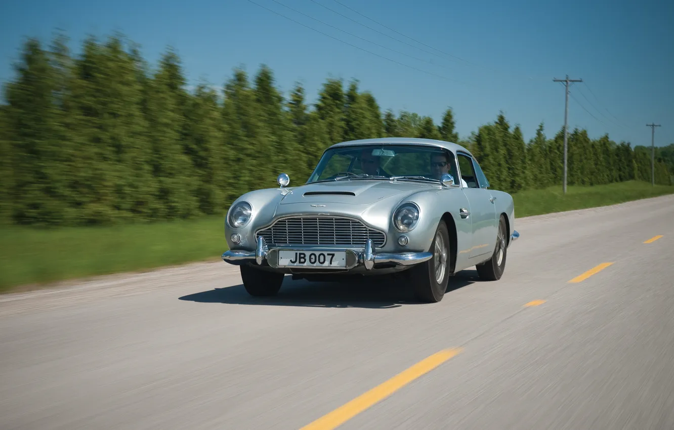 Photo wallpaper grey, Aston Martin, classic, 1964, DB5, the James bond car