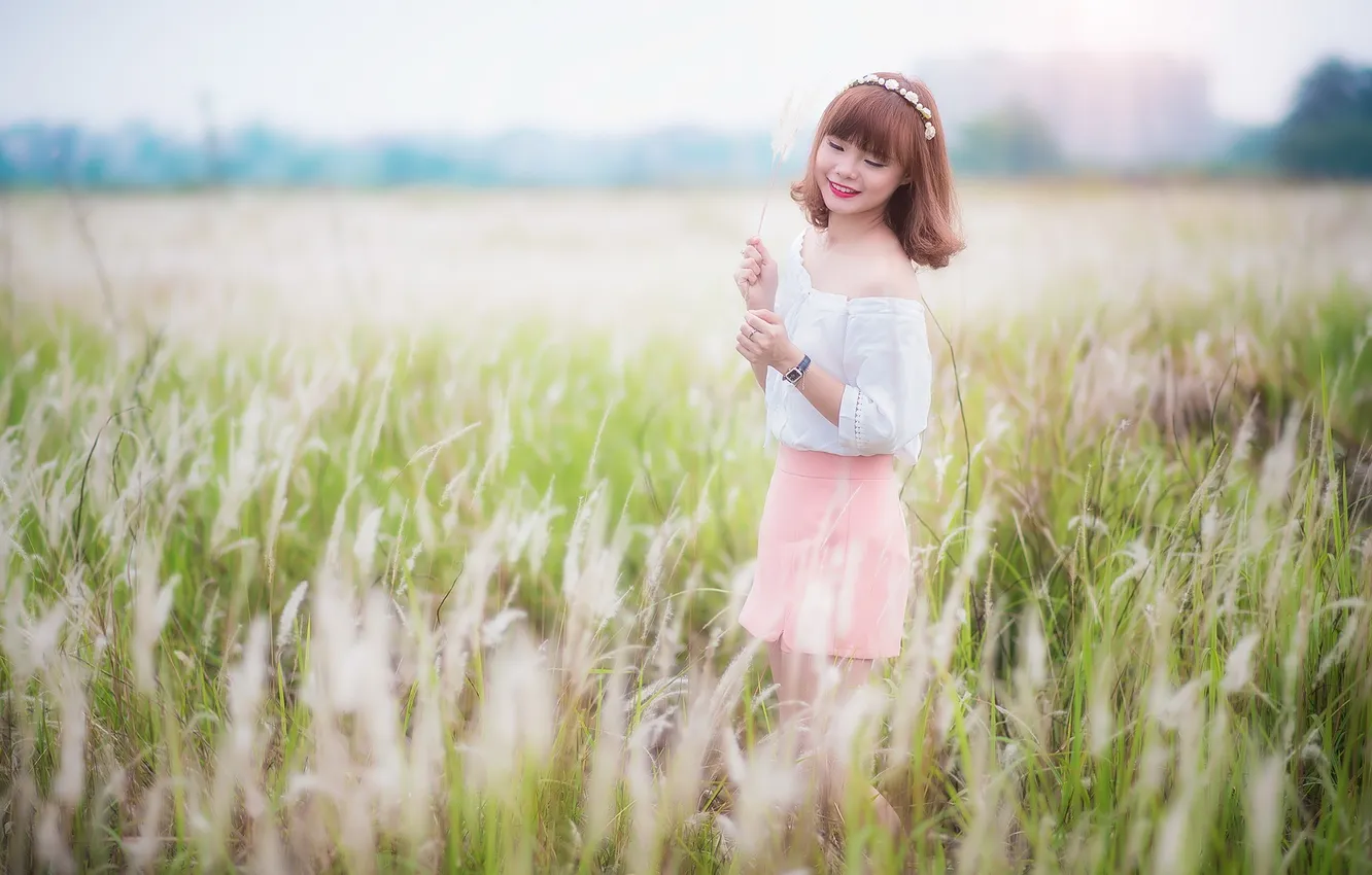 Photo wallpaper summer, girl, Asian