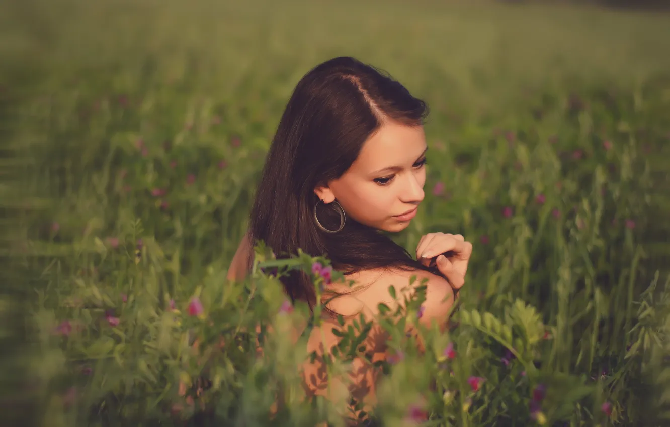 Photo wallpaper grass, girl, photographer, girl, photography, photographer, Tatiana Chernysheva