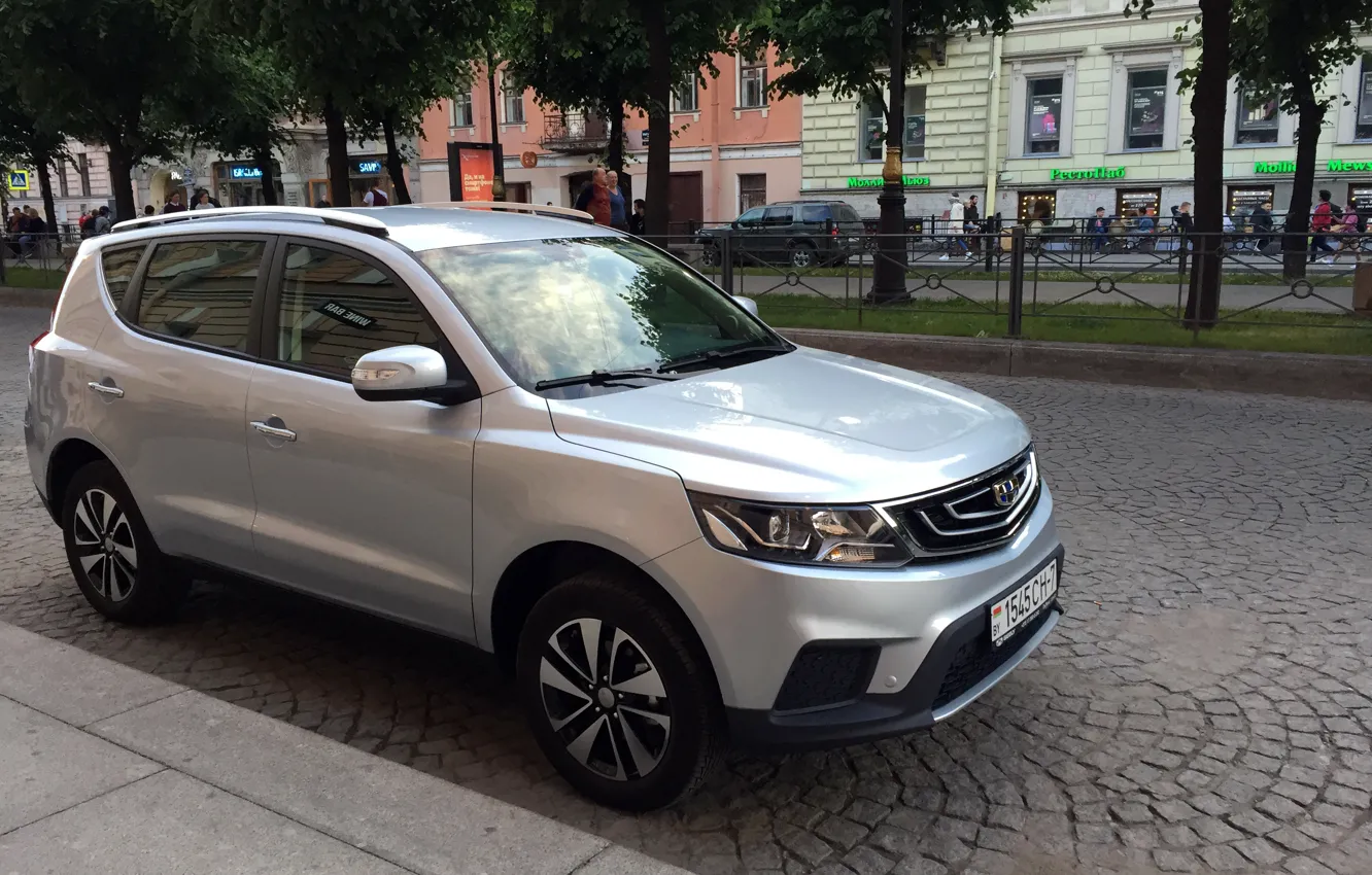 Photo wallpaper the city, jeep, crossover, geely emgrand x7, St. peteburg