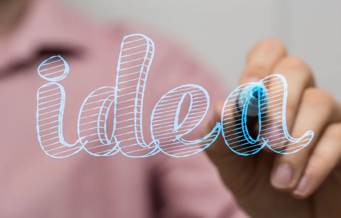 Photo wallpaper surface, creative, the inscription, thoughts, positive, hands, pencils, the idea