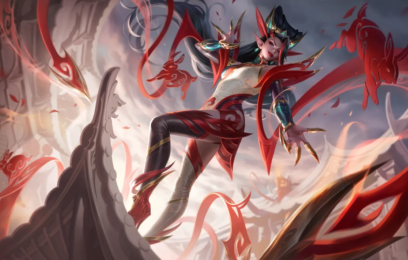 Photo wallpaper new year, characters, League of Legends, Riot Games, Zyra, Video game, fantasy art