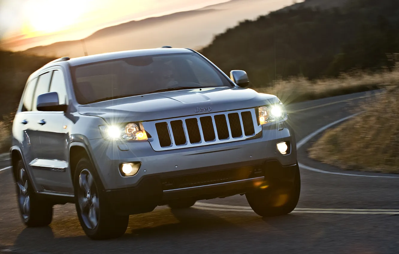 Photo wallpaper Jeep, Grand Cherokee, Silver