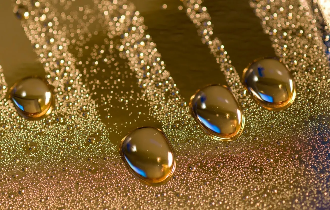 Photo wallpaper water, drops, macro, background