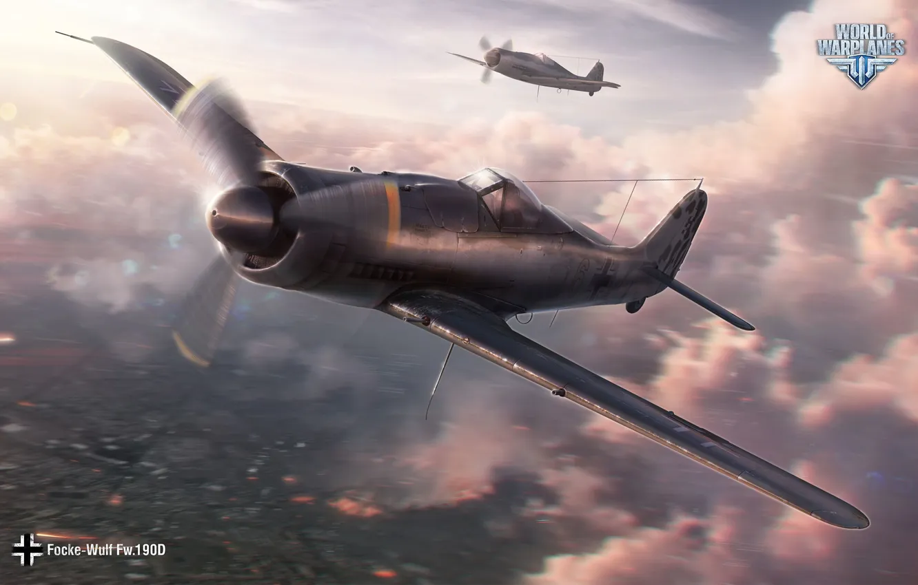 Photo wallpaper Wargaming Net, World of Warplanes, WoWp, Fw.190D, World of aircraft, Focke-Wulf Fw.190D