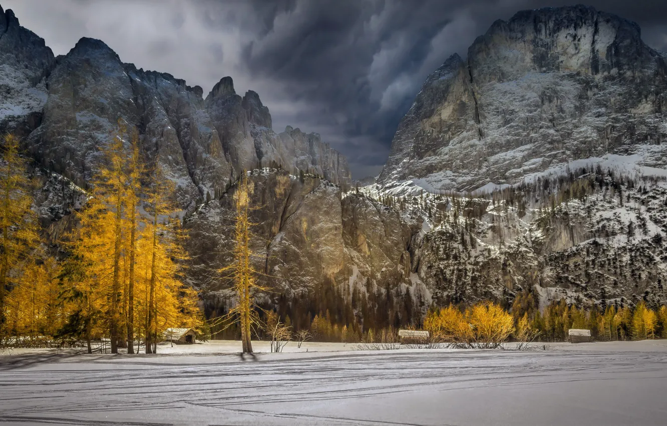 Photo wallpaper Trentino-Alto Adige, Landfill of Inert, Corvara in Badia - Corvara