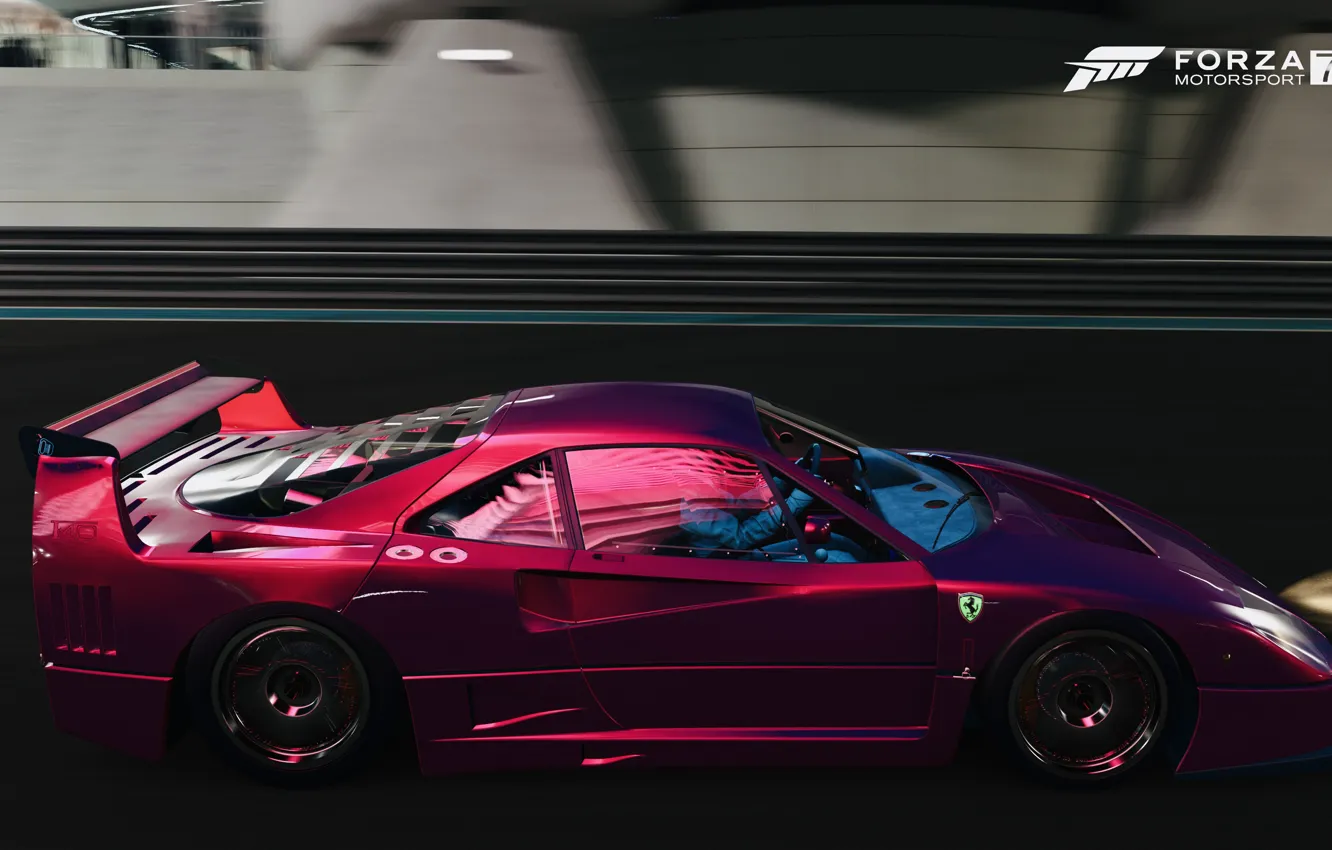 Photo wallpaper lights, HDR, Ferrari, F40, game, Competition, FM7, UHD