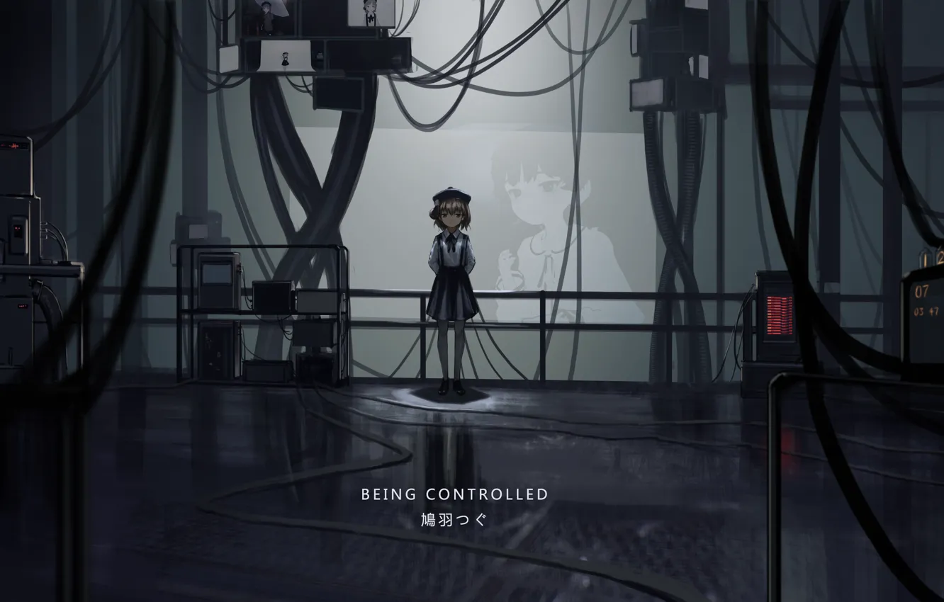 Photo wallpaper wire, girl, the room, Hatoba Tsugu