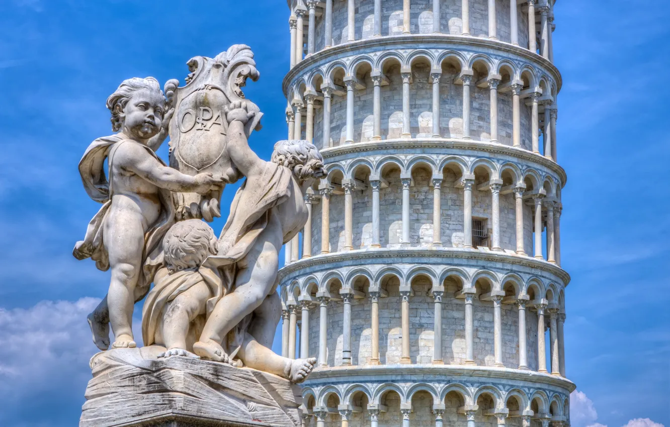 Photo wallpaper tower, Italy, sculpture, Pisa, Italy, Pisa, The leaning tower of Pisa, Leaning Tower of Pisa